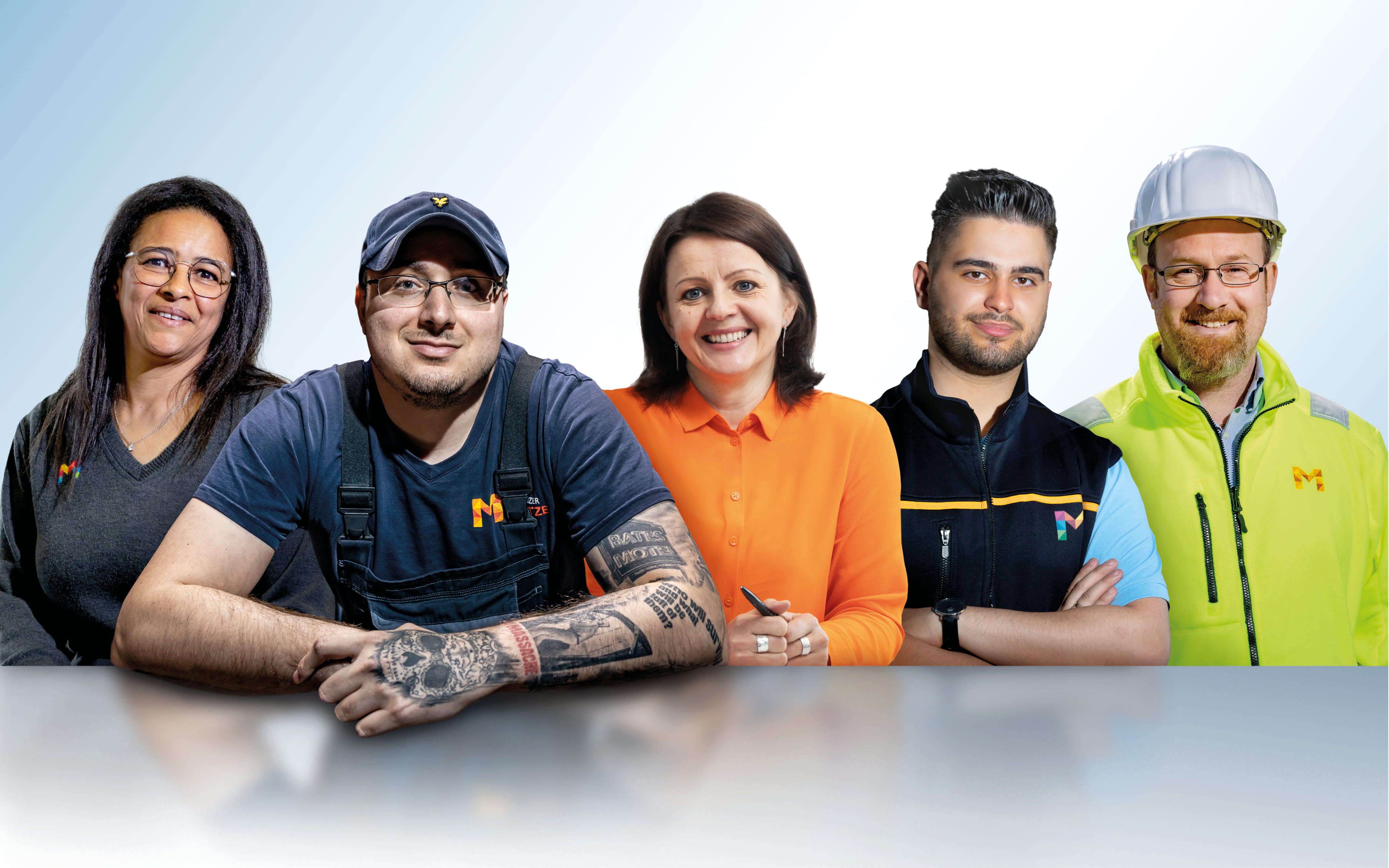 fünf Mitarbeitende der Mainzer Stadtwerke